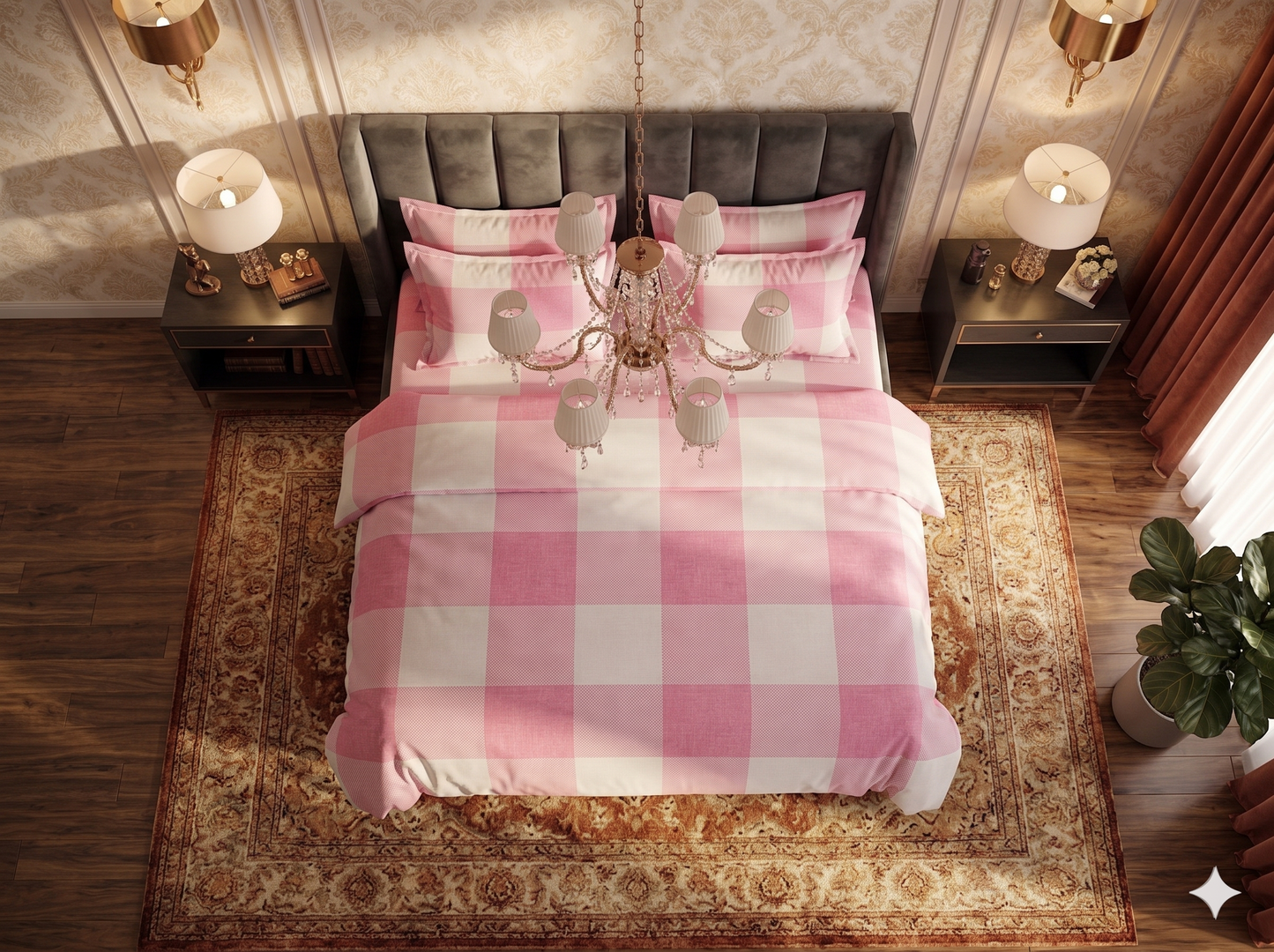 Pink Marshmallow  - Flat Print Bedsheet