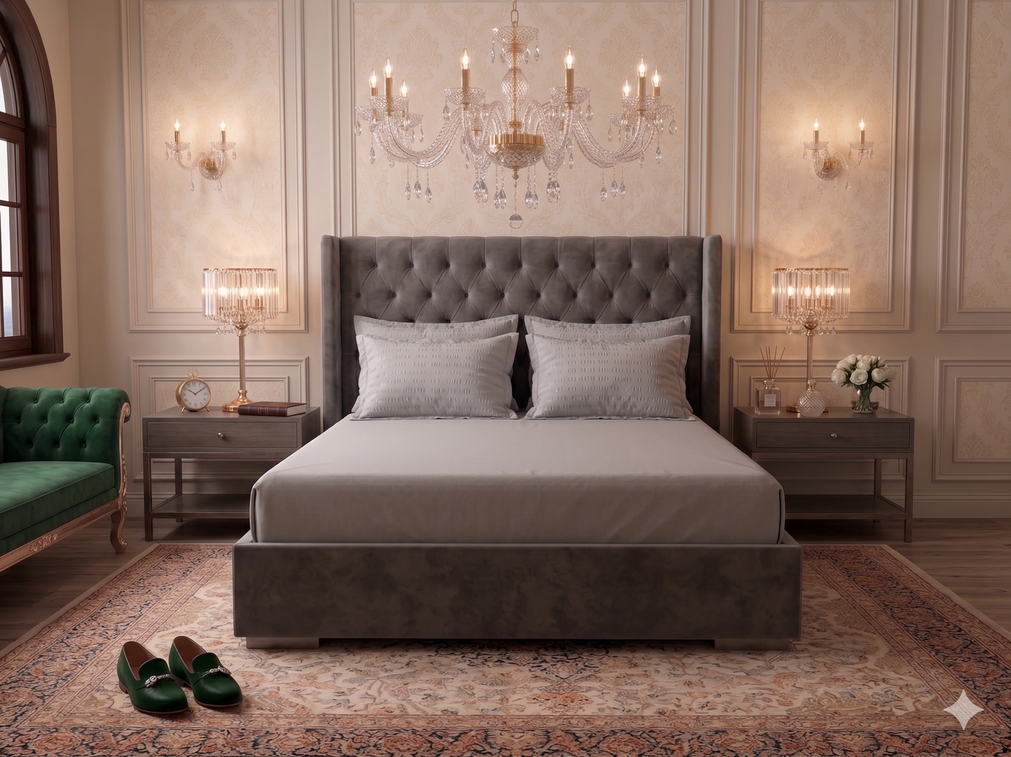 Cloud Grey - Cotton Duvet Set - 6pcs