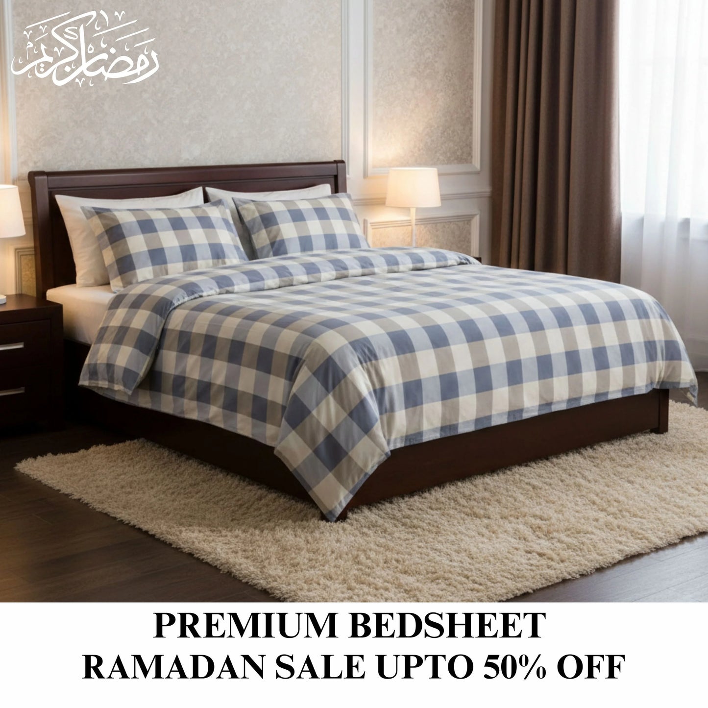 Crimson Daisy - Flat Solid Bedsheet