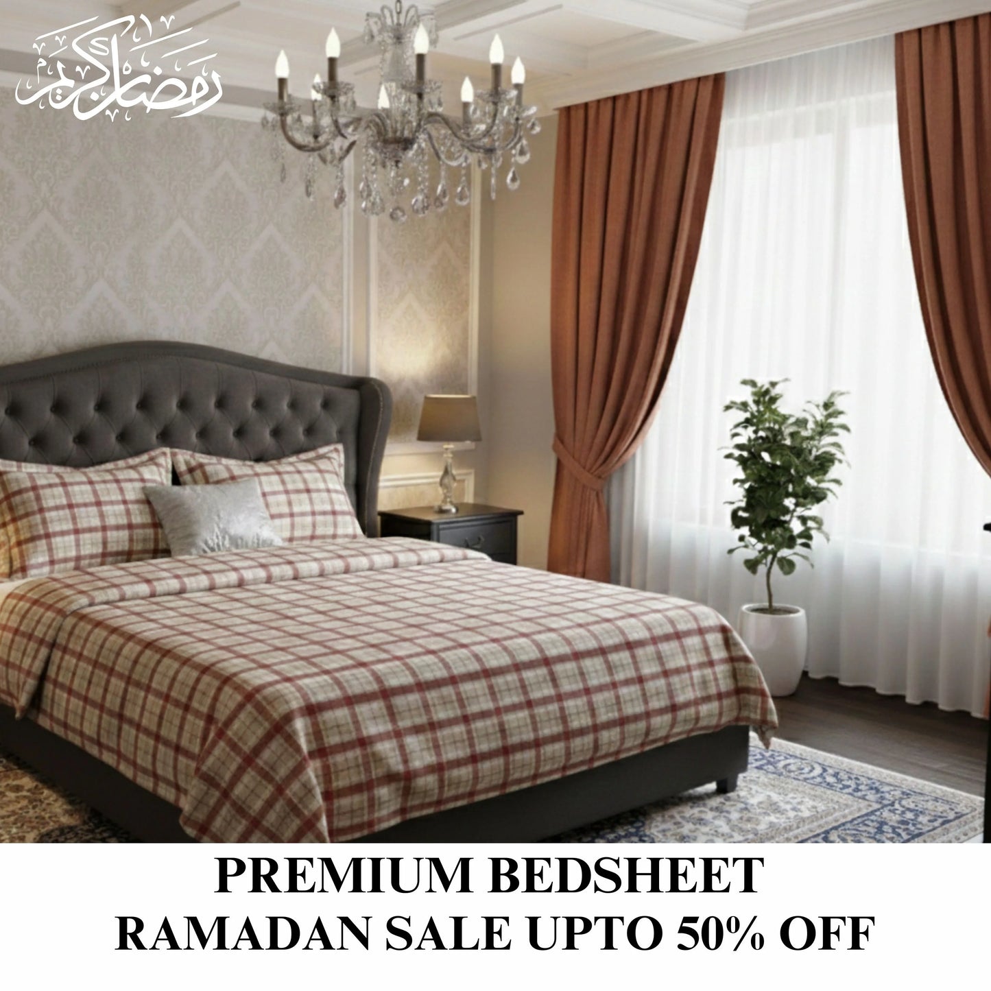 Tulip Terrace - Flat Soild Bedsheet