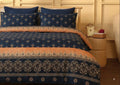 Persian Blue Medallion - Cotton Duvet Set - 6pcs