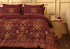 Royal Burgundy Paisley - Cotton Duvet Set - 6pcs