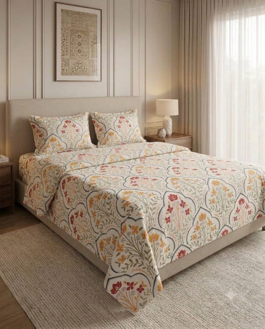 Heritage Magnolia - Flat Print Bedsheet
