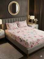 Pastel Petals - Fitted Print Bedsheet